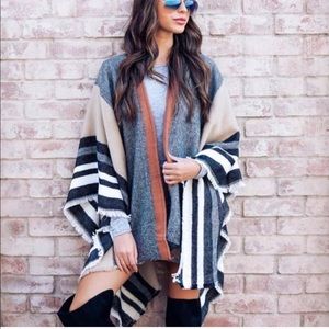 VICI Yorkshire Color Block Poncho